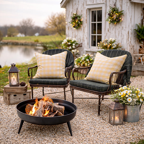 Raised Iron Fire Bowl