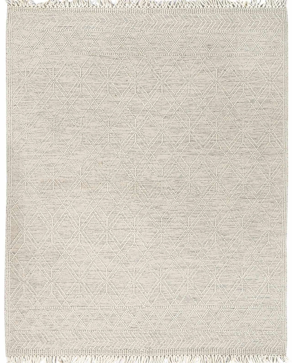 Ramsbury Ivory Wool Blend Farmhouse Area Rug