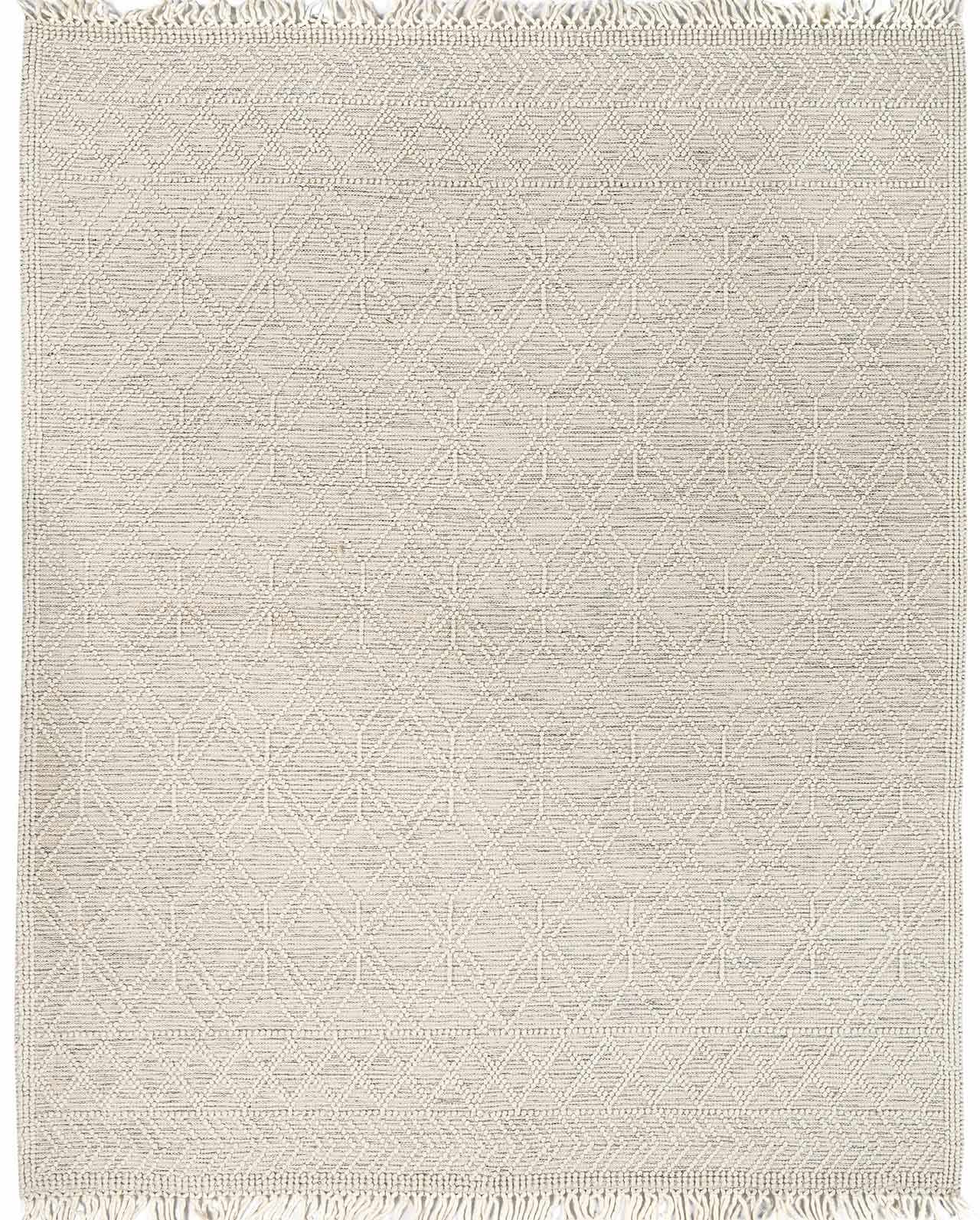 Ramsbury Ivory Wool Blend Farmhouse Area Rug