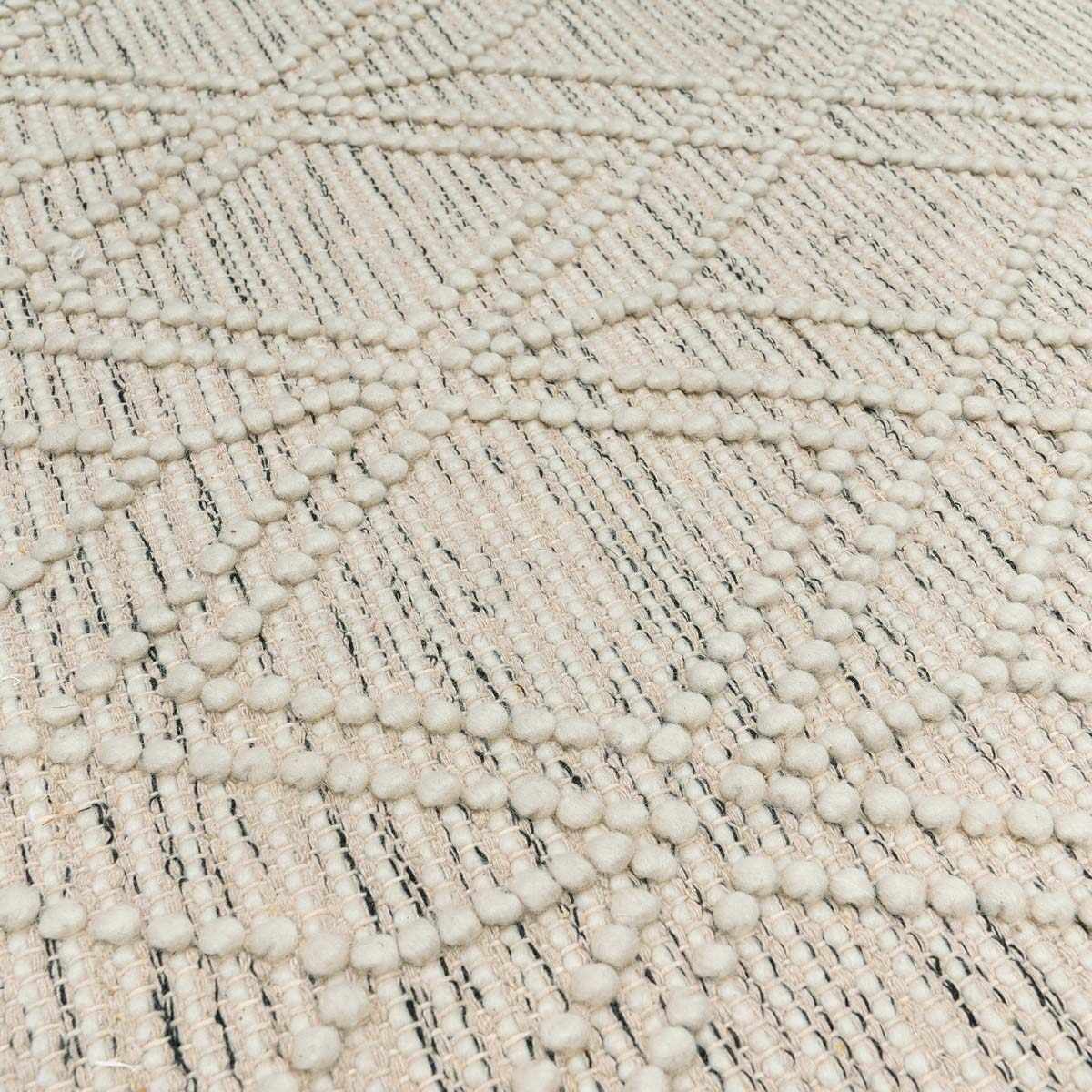 Ramsbury Ivory Wool Blend Farmhouse Area Rug