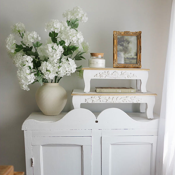 White Manor Display Risers|Set of 2
