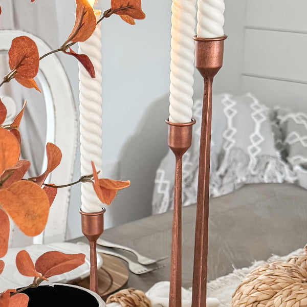 Copper Grove Taper Candle Holders (Set of Three)