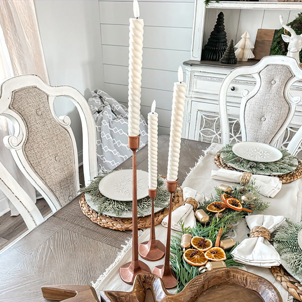 Copper Grove Taper Candle Holders (Set of Three)