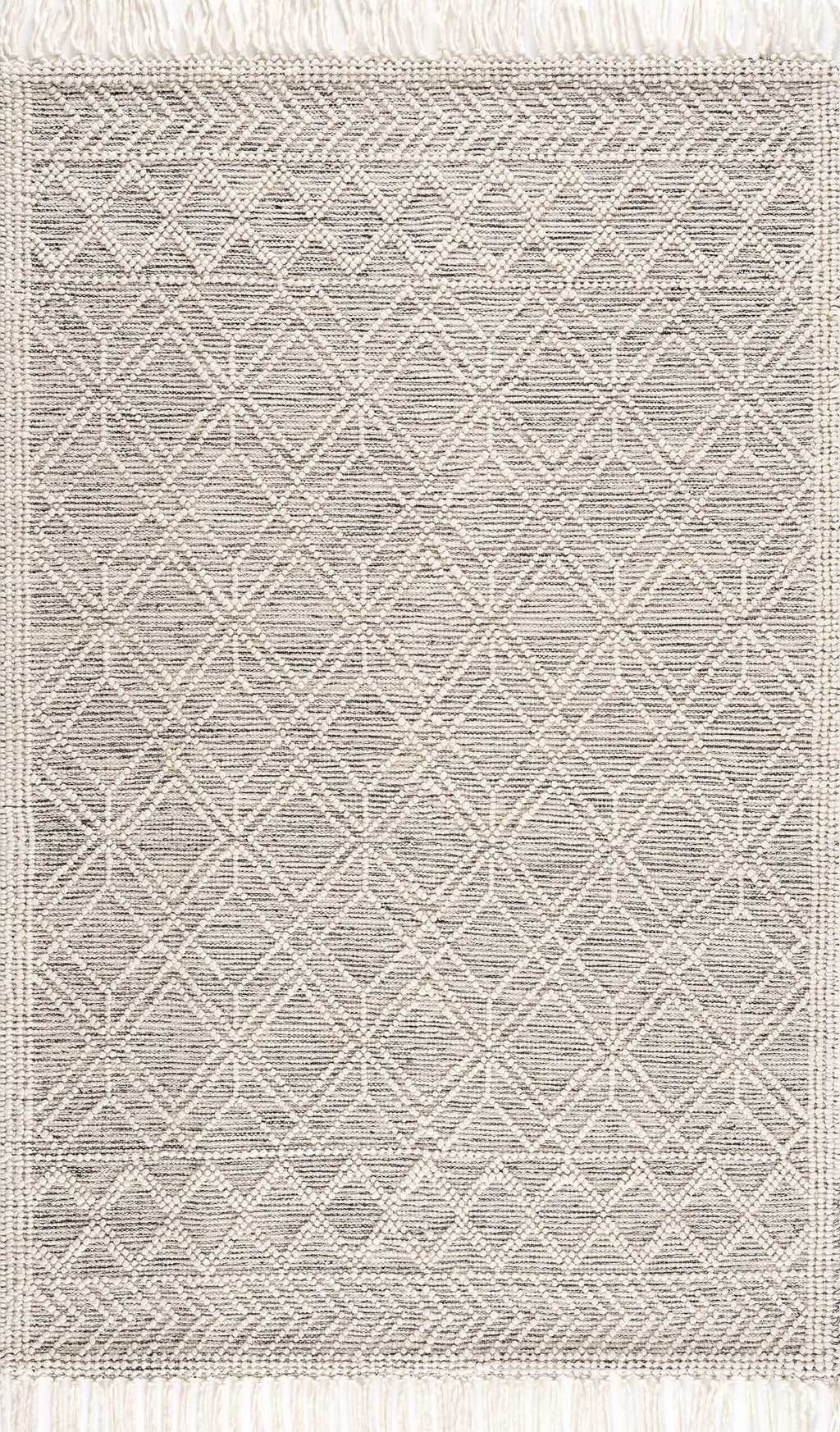 Ramsbury Ivory Wool Blend Farmhouse Area Rug