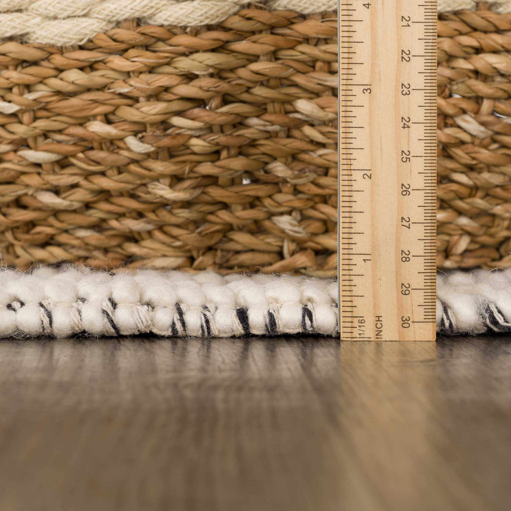 Ramsbury Ivory Wool Blend Farmhouse Area Rug