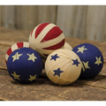 Set of 6 Americana Rag Balls