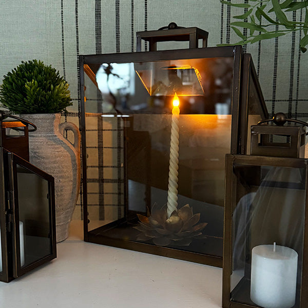 Hearth & Home Bronze Lanterns (Set of 3)