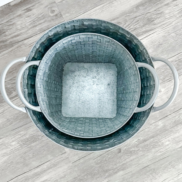 Whitewashed Estate Baskets| Set of 2