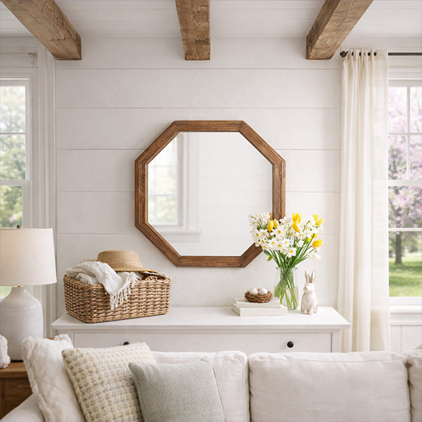 French Country Octagon Mirror