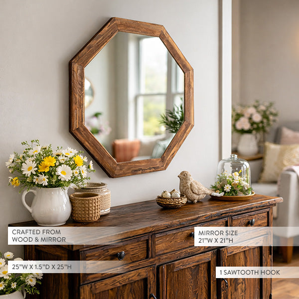 French Country Octagon Mirror