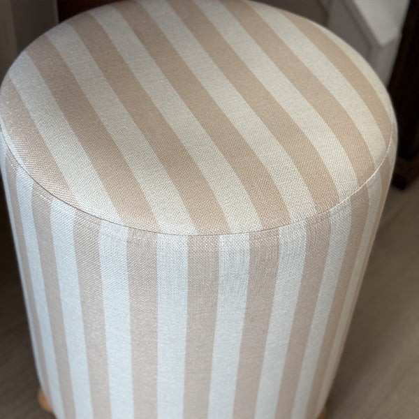 Charlotte French Ticking Ottoman
