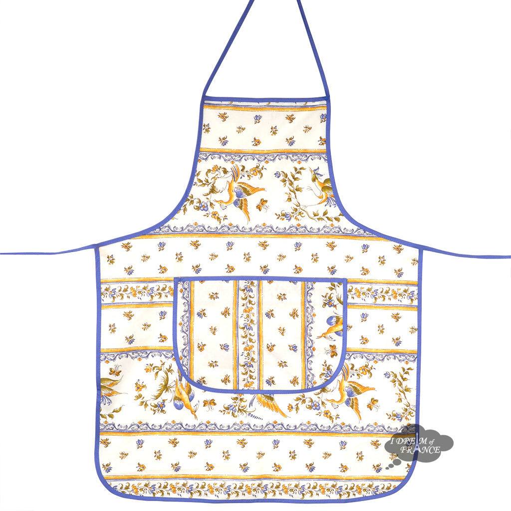French Blue Toile Kitchen Apron