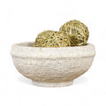 Whitewashed Textured Terra Cotta Decorative Bowl